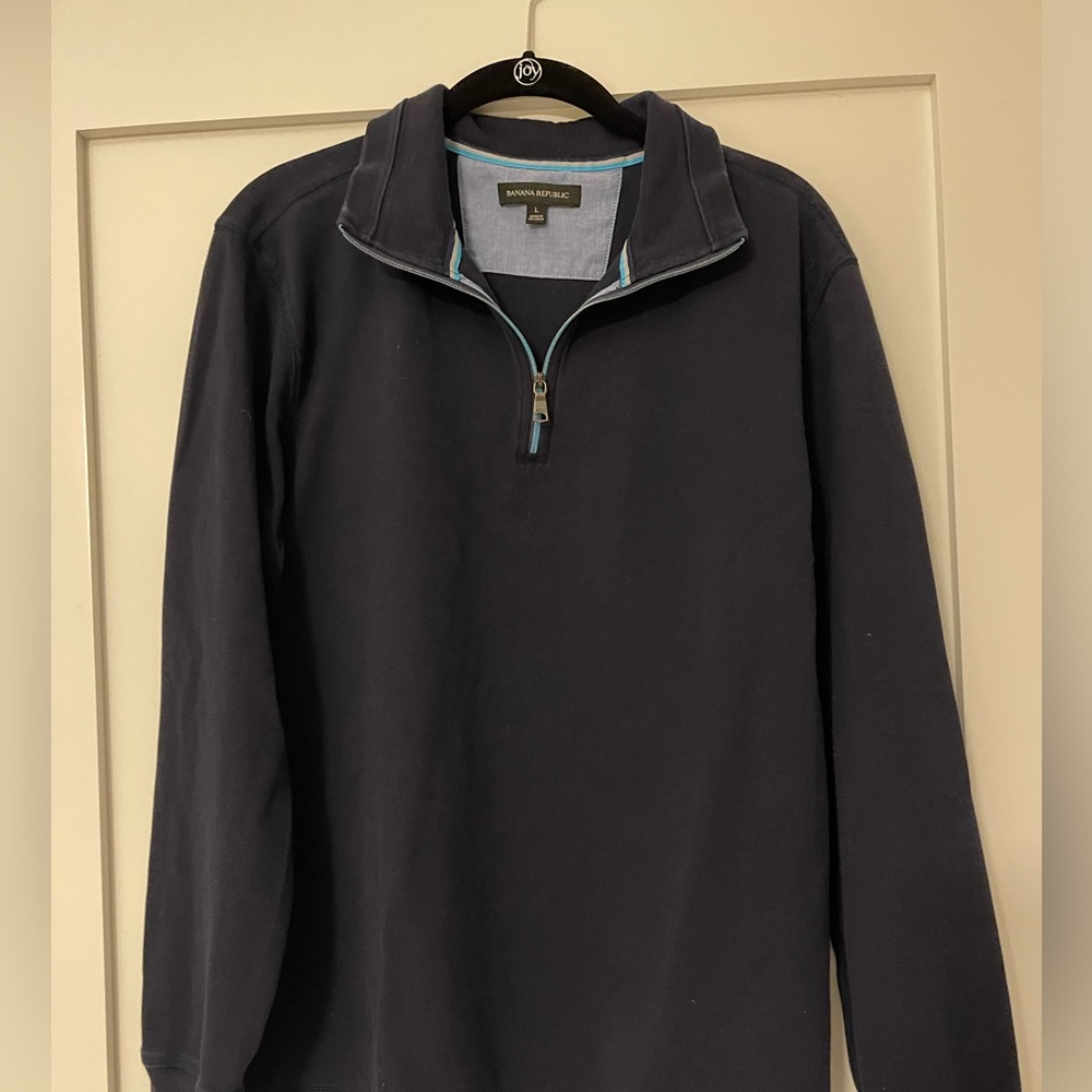 Men’s Navy Banana Republic Quarterzip